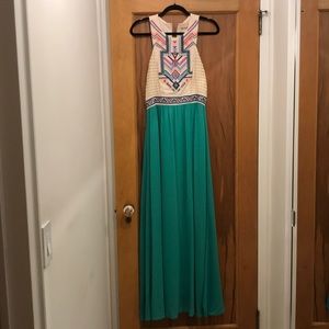 Champagne & Strawberry Aztec Dress